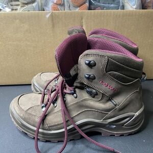 Lowa Renegade GTX Mid Boots Womens Size 9 Brown Gore-Tex Waterproof Hiking Shoes